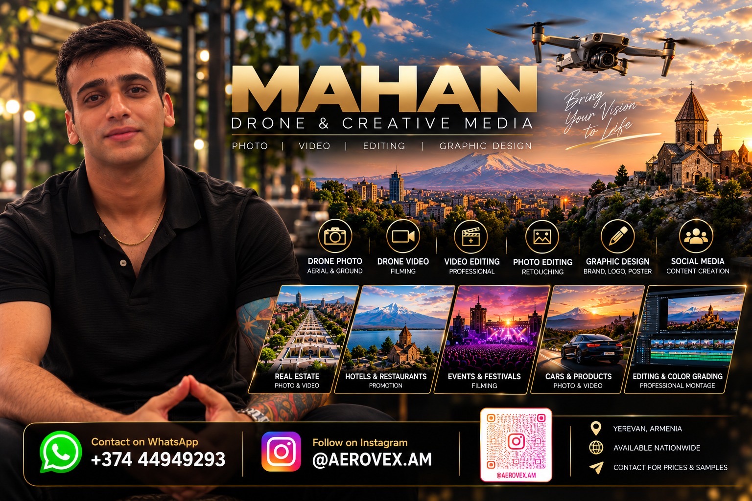 Drone, video , photo, graphic design