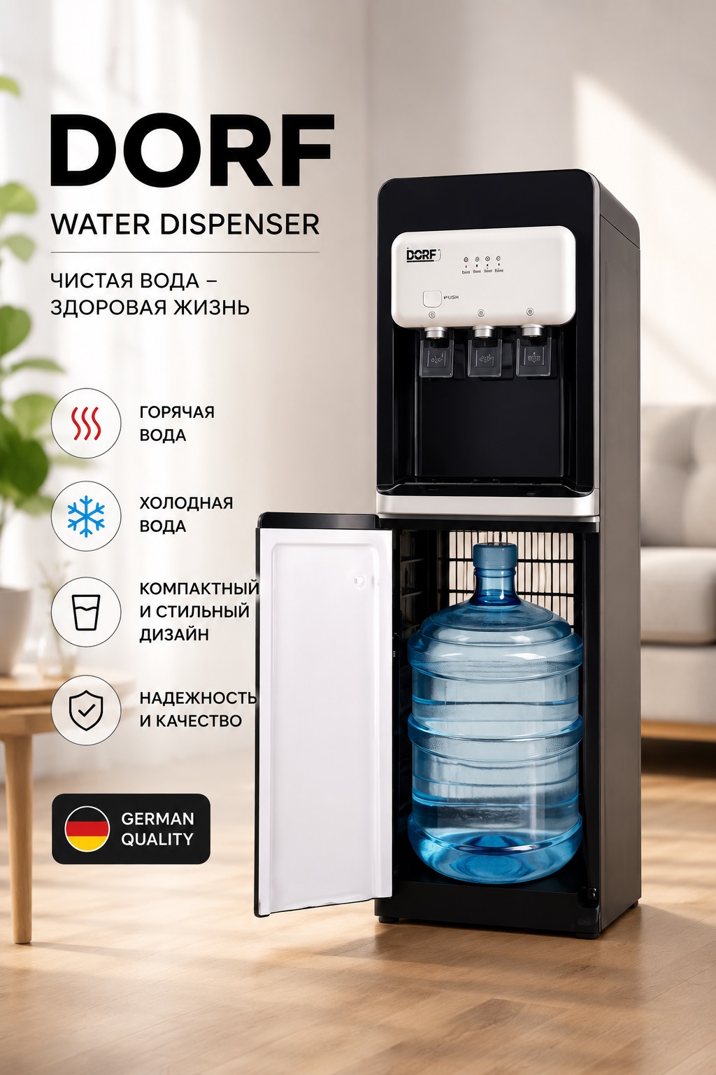 Ջրի դիսպենսեր/քուլեր (Диспенсер для воды) DORF DF-8053 INOX Megashopping