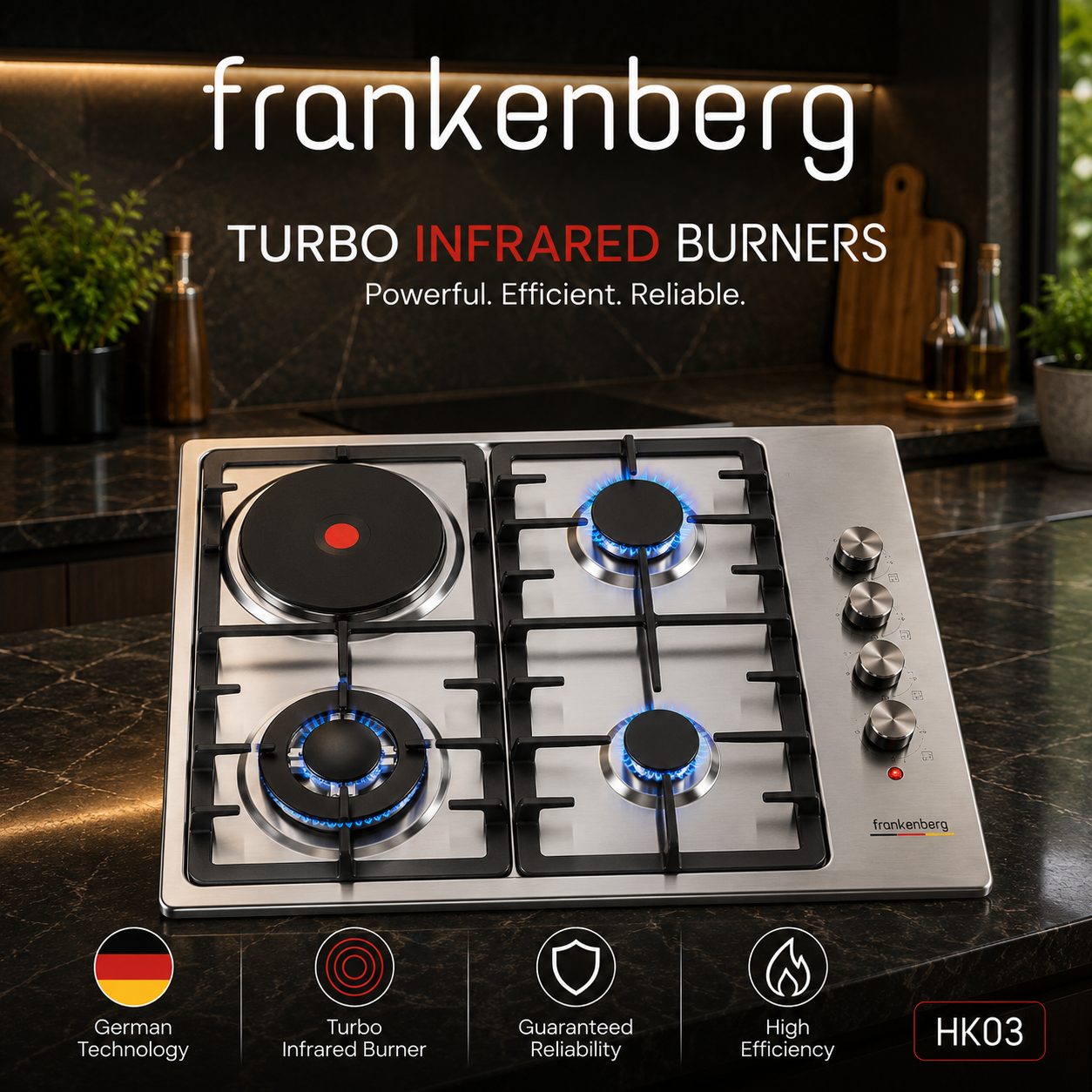 Ներկառուցվող գազօջախ (газовая плита) Frankenberg HK-03 Megashopping