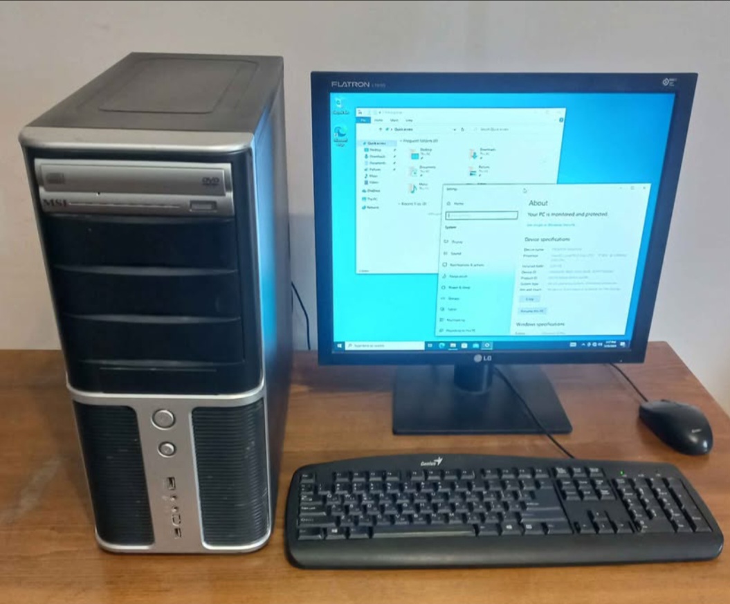 Գրասենյակային համակարգիչ` Intel Core 2 Duo E7400/DDR3 4GB/SSD 120GB/DVD/Մոնիտոր 19"/Keyb/Mouse/Win10