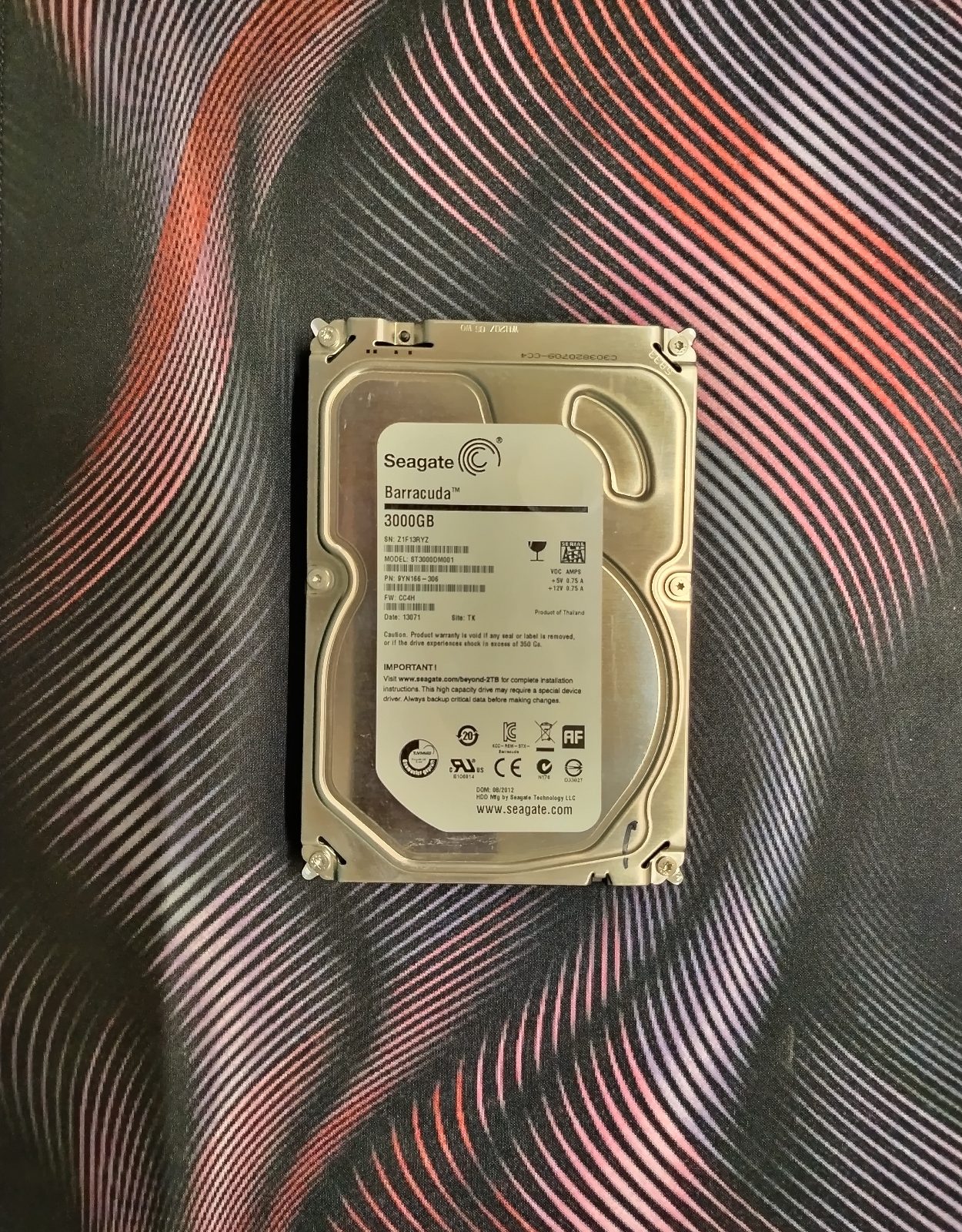 HDD Seagate Barracuda 3TB Model-ST3000DM001 3.5"