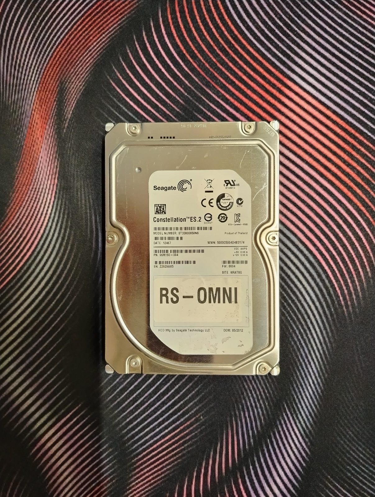 HDD Seagate Constellation 3TB 7200RPM Model-ST33000650NS