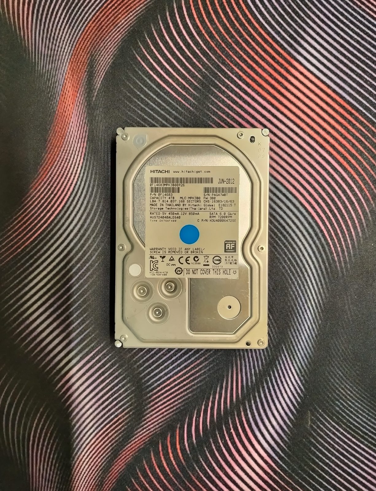 HDD Hitachi Ultrastar 4TB SATA 6Gb/s 7200RPM Model-HUS724040ALE64