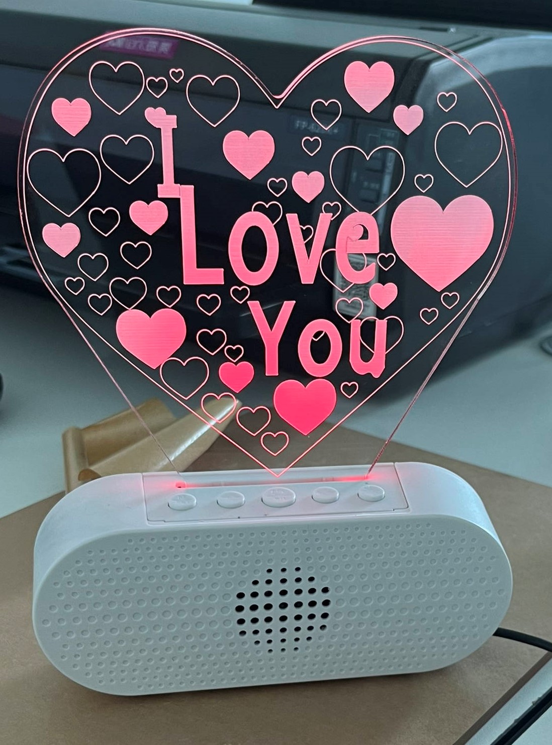I Love You 3D Lamp բարձրախոս